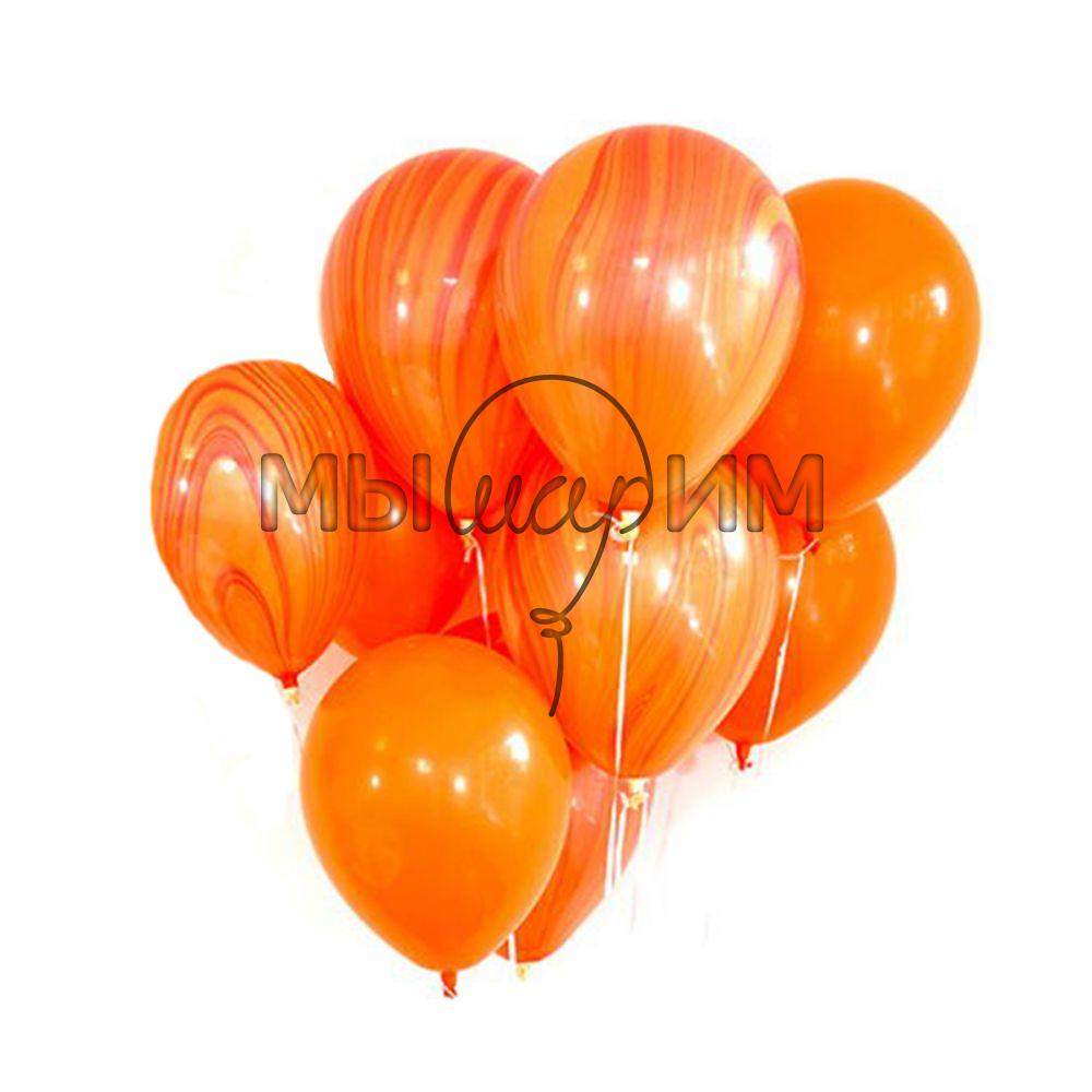 Мраморные шары Агат оранжевые Red & Orange