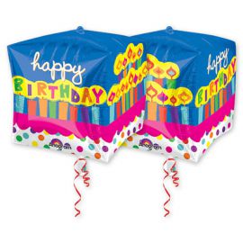 Фольгированный шар 3D КУБ 15" HB Торт праздничный