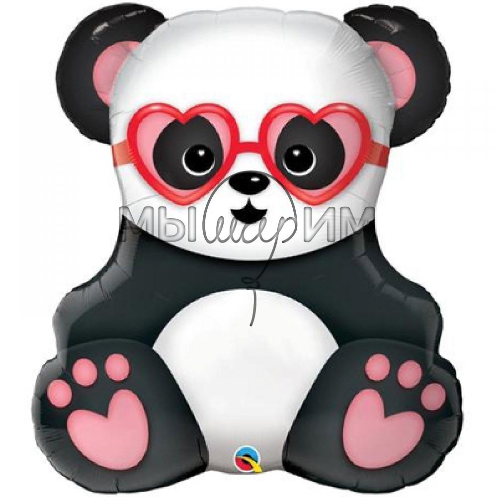 Фольгированный шар Влюбленная панда