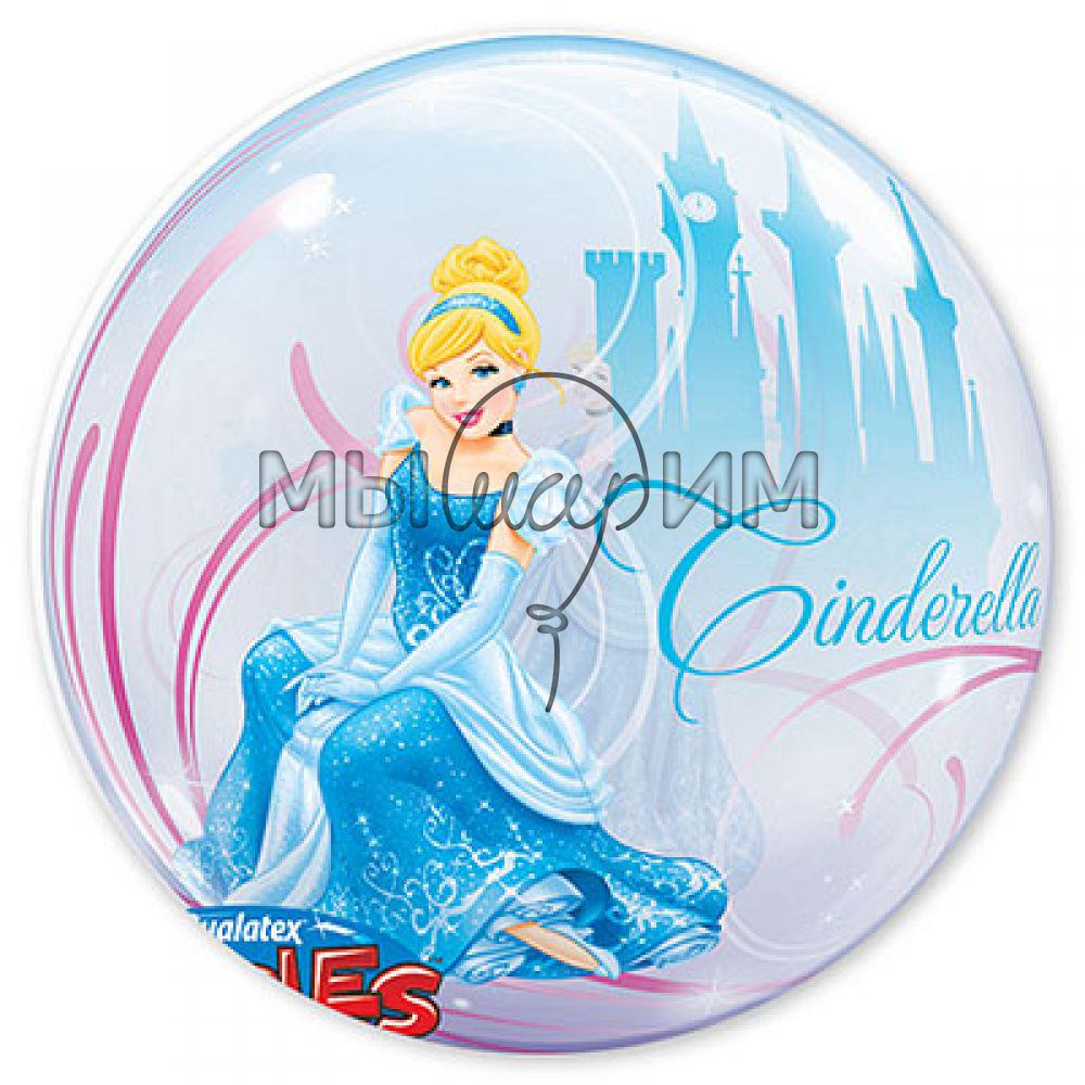 Фольгированный шар BUBBLE 22" Disney Золушка