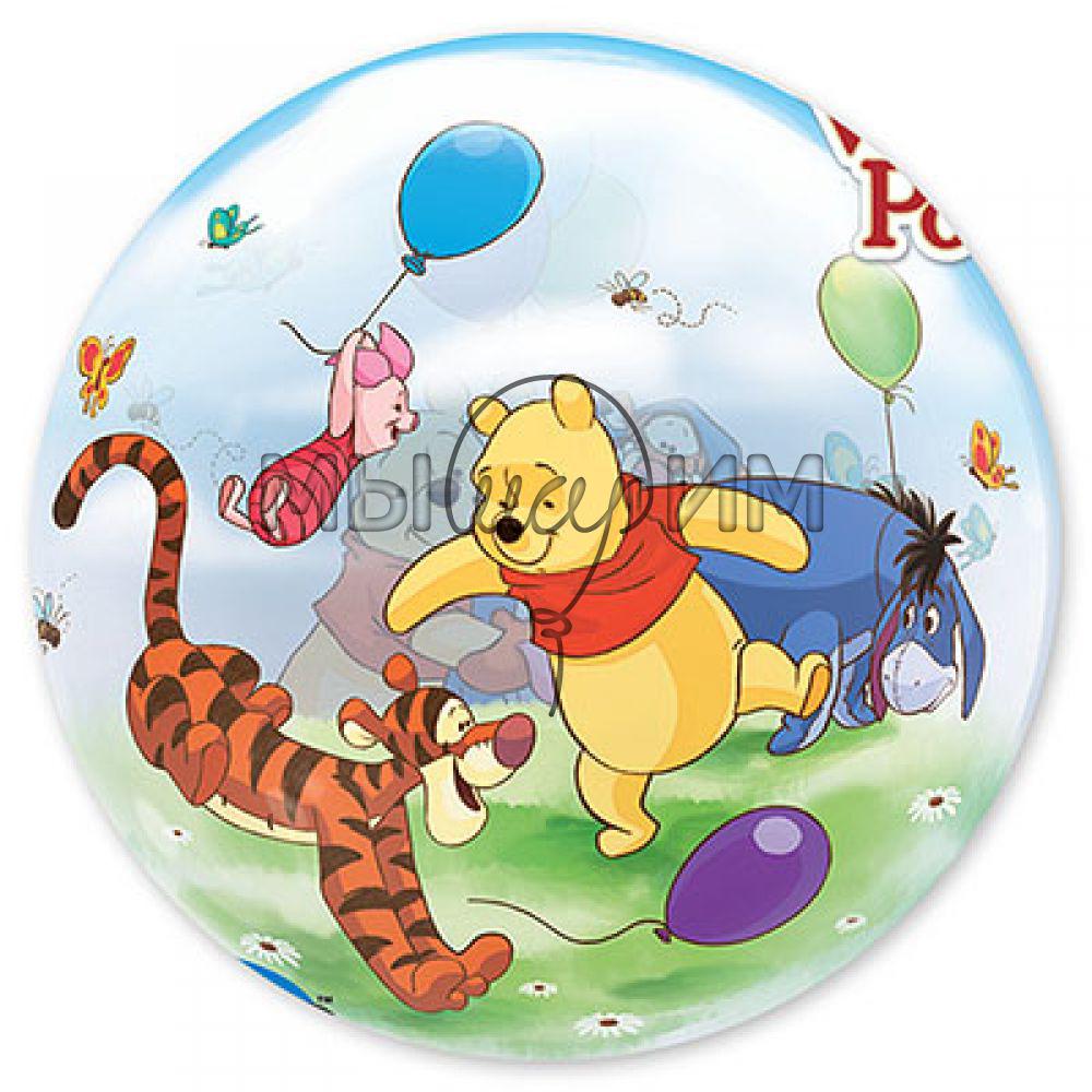 Фольгированный шар BUBBLE 22" Disney Винни и друзья