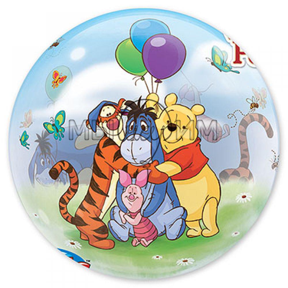 Фольгированный шар BUBBLE 22" Disney Винни и друзья