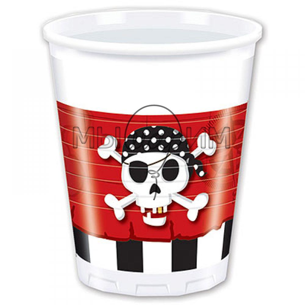 Пластиковые стаканы для праздника - Пираты