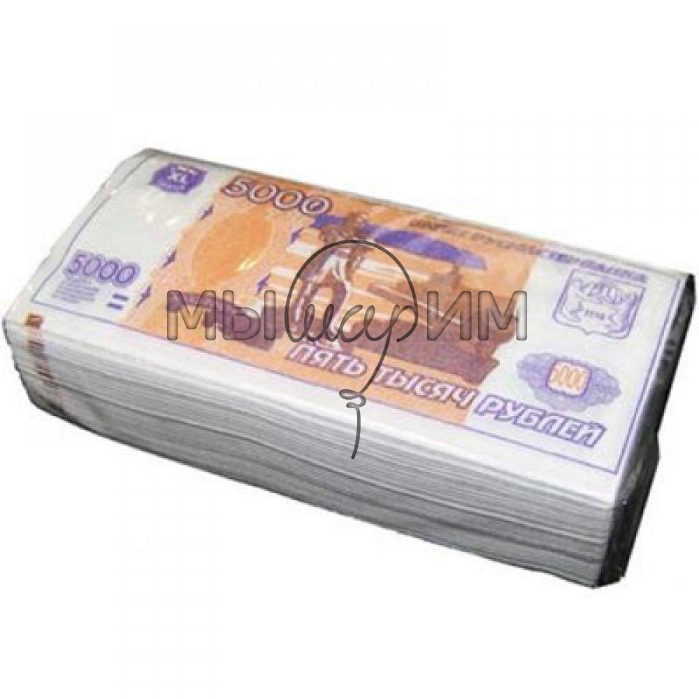 Салфетки бумажные Пачка денег 5000 рублей