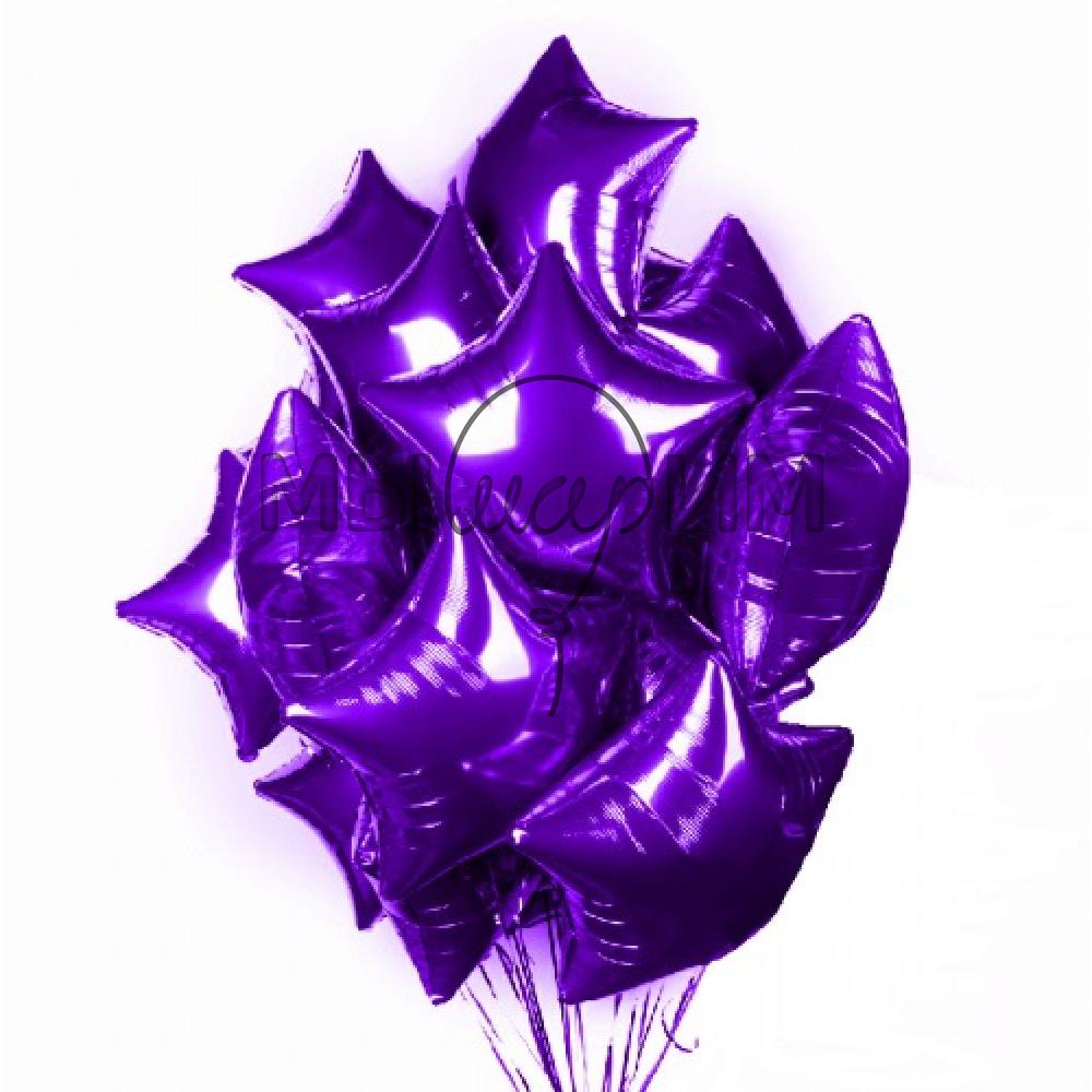 Фольгированный шар 45 см ЗВЕЗДА Металлик Фиолетовая