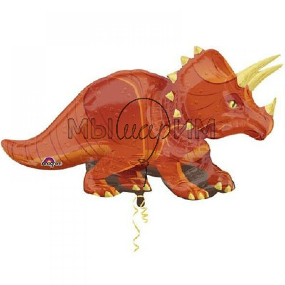 Фольгированный шар Динозавр Трицератопс