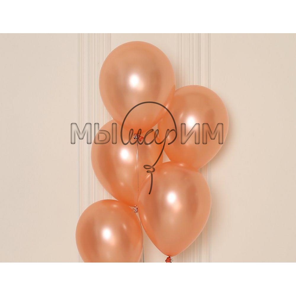 Воздушные шары розовое золото металлик