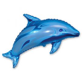 Фольгированный шар Дельфин Синий