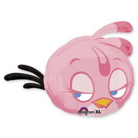 Фольгированный шар Angry Birds Розовая