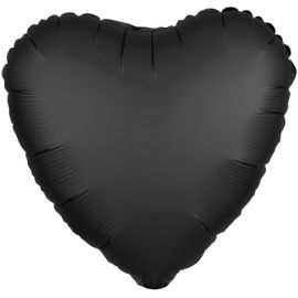 Фольгированный шар СЕРДЦЕ 45 см Сатин Onyx Black