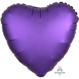 Фольгированный шар СЕРДЦЕ 45 см Сатин Purple Royal