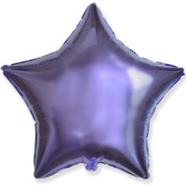 Фольгированный шар 45 см ЗВЕЗДА Металлик Сиреневая