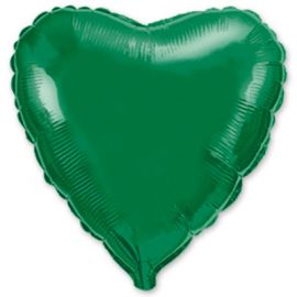 Фольгированный шар 45 см СЕРДЦЕ Металлик Green