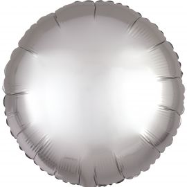 Фольгированный шар 45 см КРУГ Металлик Silver