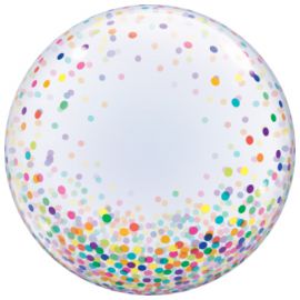 Фольгированный шар BUBBLE DECO 24" Конфетти разноцветное