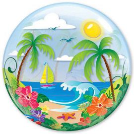 Фольгированный шар BUBBLE 22" Тропический рай