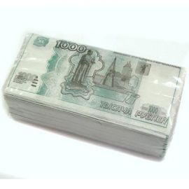 Салфетки бумажные Пачка денег 1000 рублей