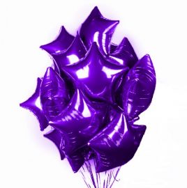 Фольгированный шар 45 см ЗВЕЗДА Металлик Фиолетовая