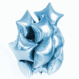 Фольгированный шар 45 см ЗВЕЗДА Металлик Голубая