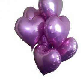 Фольгированный шар 45 см СЕРДЦЕ Металлик Lilac