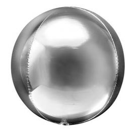Фольгированный шар 3D СФЕРА Металлик Silver