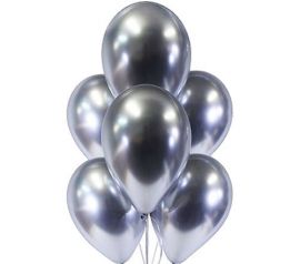 Воздушные шары "Хром" серебро