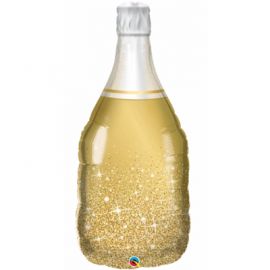 Фольгированный шар Бутылка шампанского золотая
