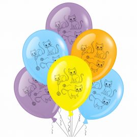 Воздушные шары Котики с клубком