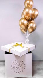 Коробка-сюрприз с шарами "Happy Birthday"