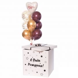 Коробка-сюрприз с шарами "Любимому мужу"