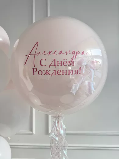 Шары для девочки — пример красивой композиции из воздушных шаров