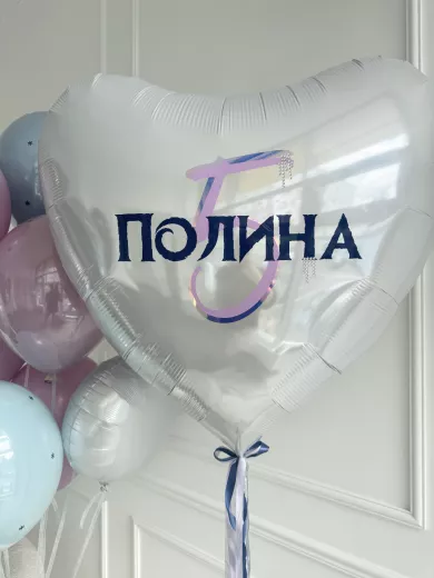 Шары для девочки — пример красивой композиции из воздушных шаров