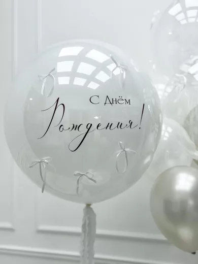 Шары для девушки — пример красивой композиции из воздушных шаров