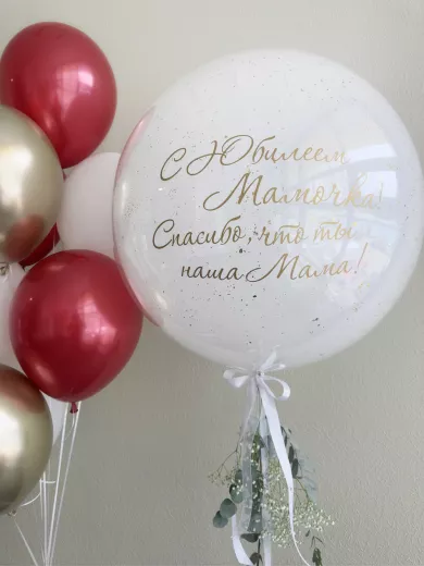 Шары для девушки — пример красивой композиции из воздушных шаров