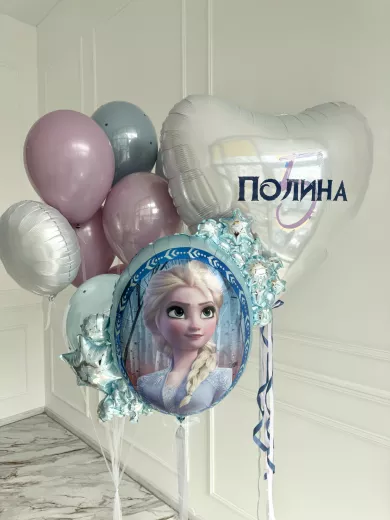 Шары для девочки — пример красивой композиции из воздушных шаров