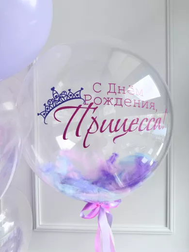 Шары для девочки — пример красивой композиции из воздушных шаров