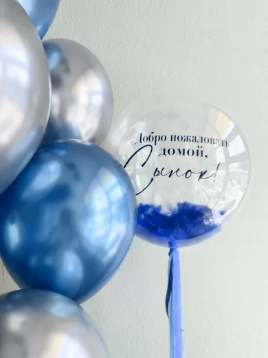 Шары на выписку из роддома — пример композиции к рождению ребёнка