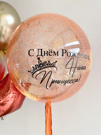 Шары для девушки — пример красивой композиции из воздушных шаров