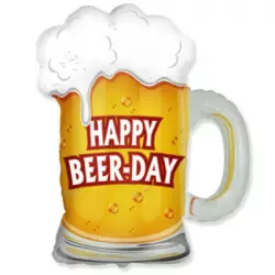 Фольгированный шар Кружка пивная Happy Beer Day Фольгированные шары - фигуры