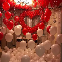 Украшение шарами комнаты для любимых Оформление шарами на 14 февраля